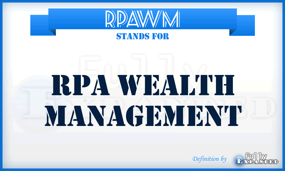 RPAWM - RPA Wealth Management