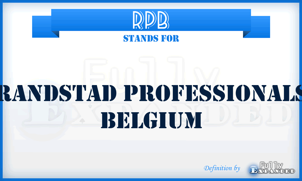 RPB - Randstad Professionals Belgium