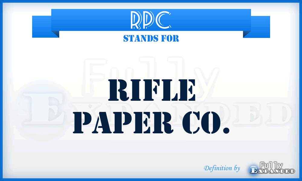 RPC - Rifle Paper Co.