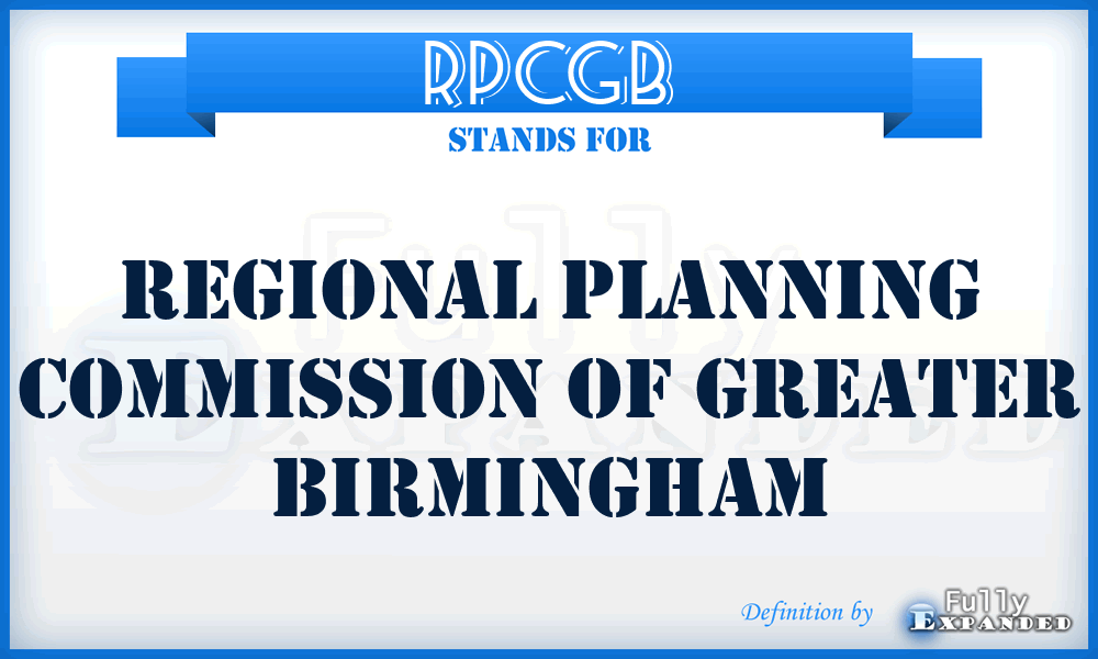 RPCGB - Regional Planning Commission of Greater Birmingham
