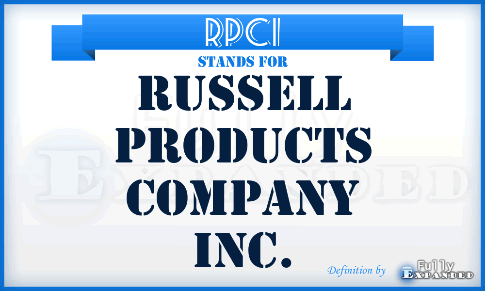 RPCI - Russell Products Company Inc.