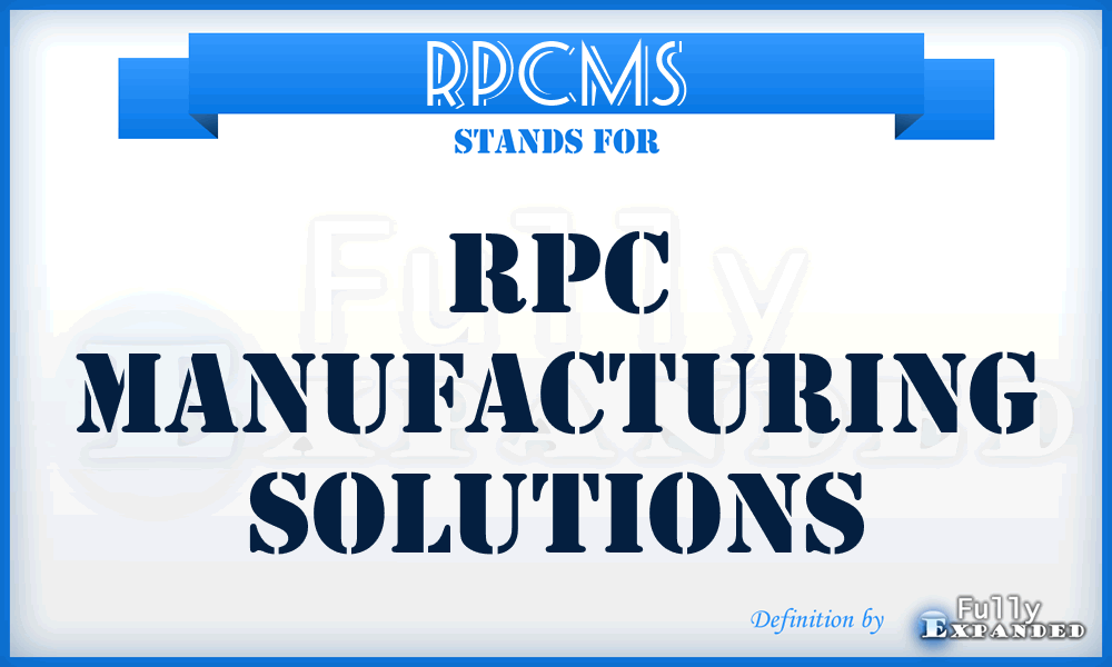 RPCMS - RPC Manufacturing Solutions