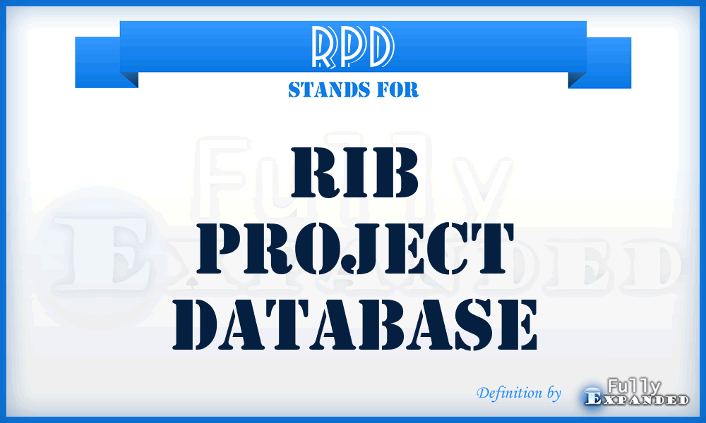 RPD - RIB Project Database