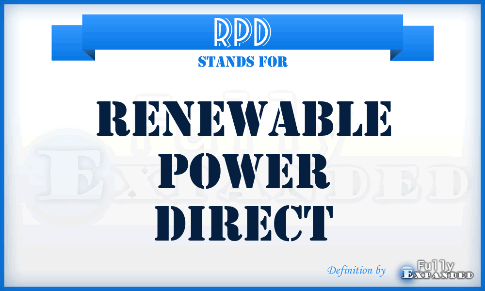 RPD - Renewable Power Direct