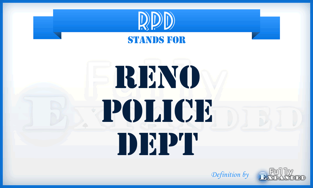 RPD - Reno Police Dept