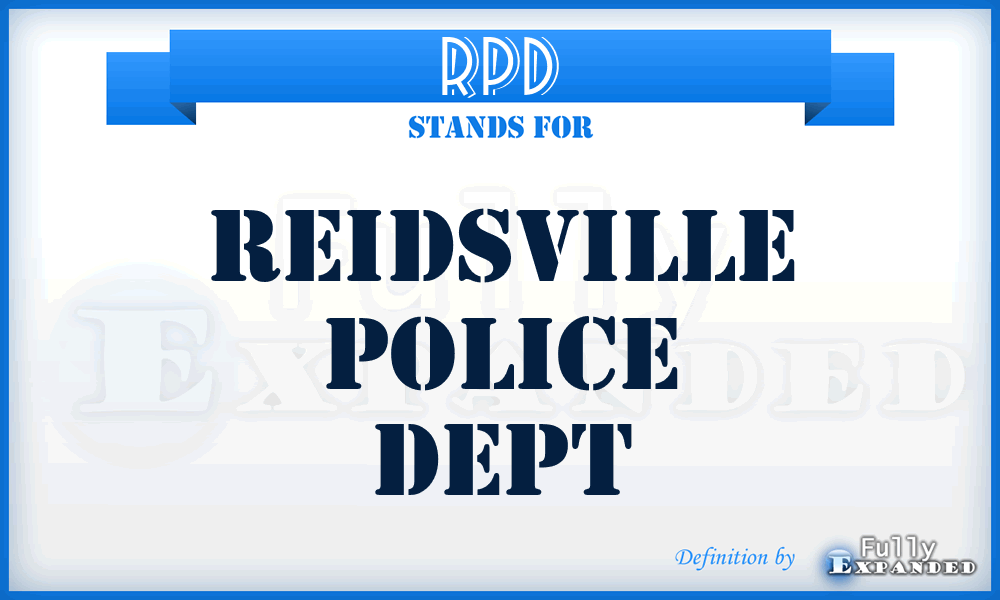 RPD - Reidsville Police Dept