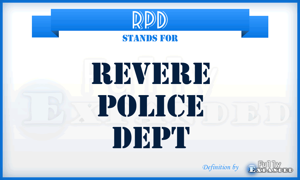 RPD - Revere Police Dept