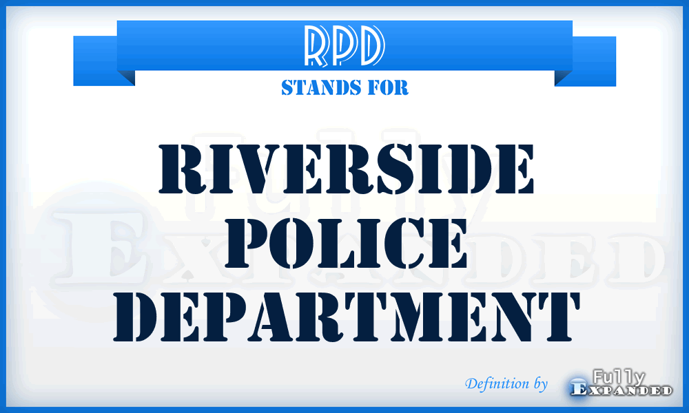 RPD - Riverside Police Department