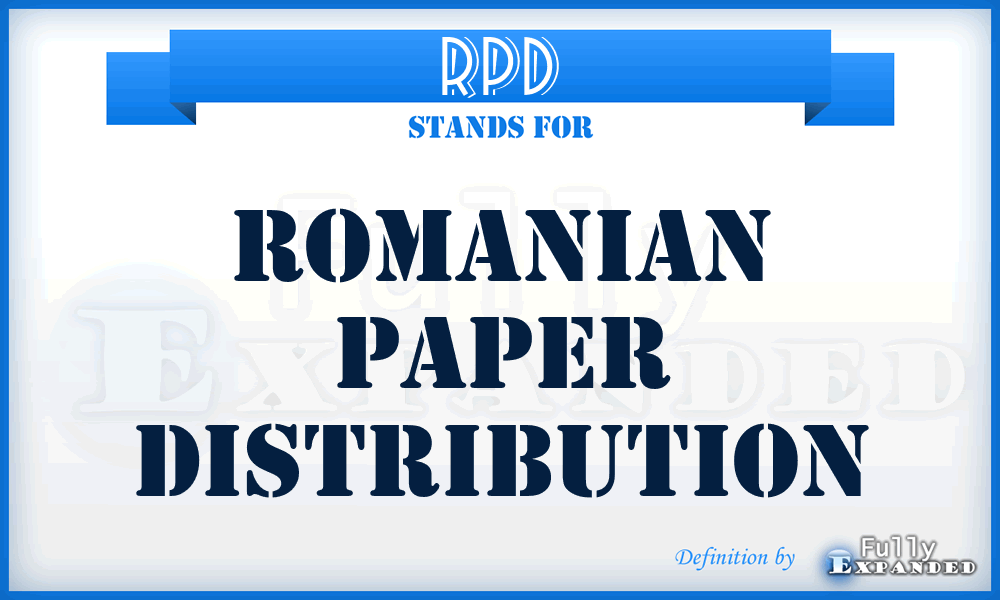 RPD - Romanian Paper Distribution