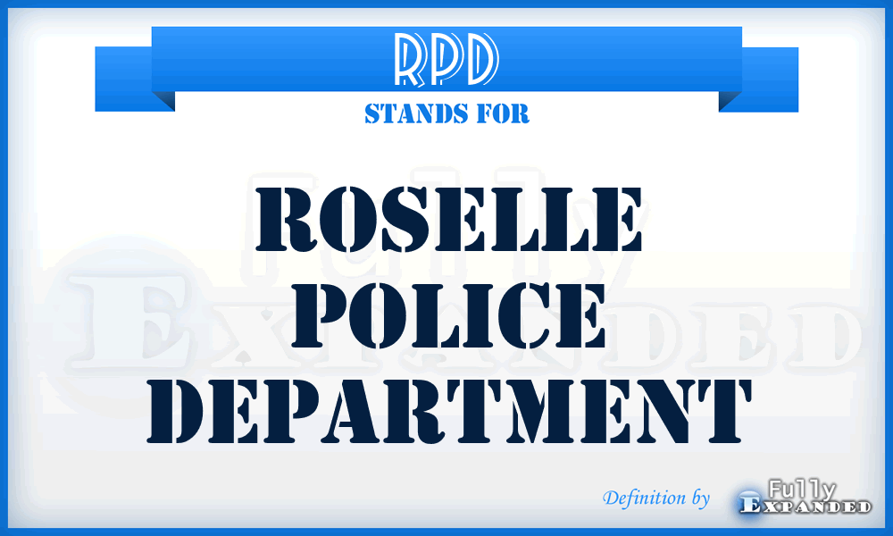 RPD - Roselle Police Department