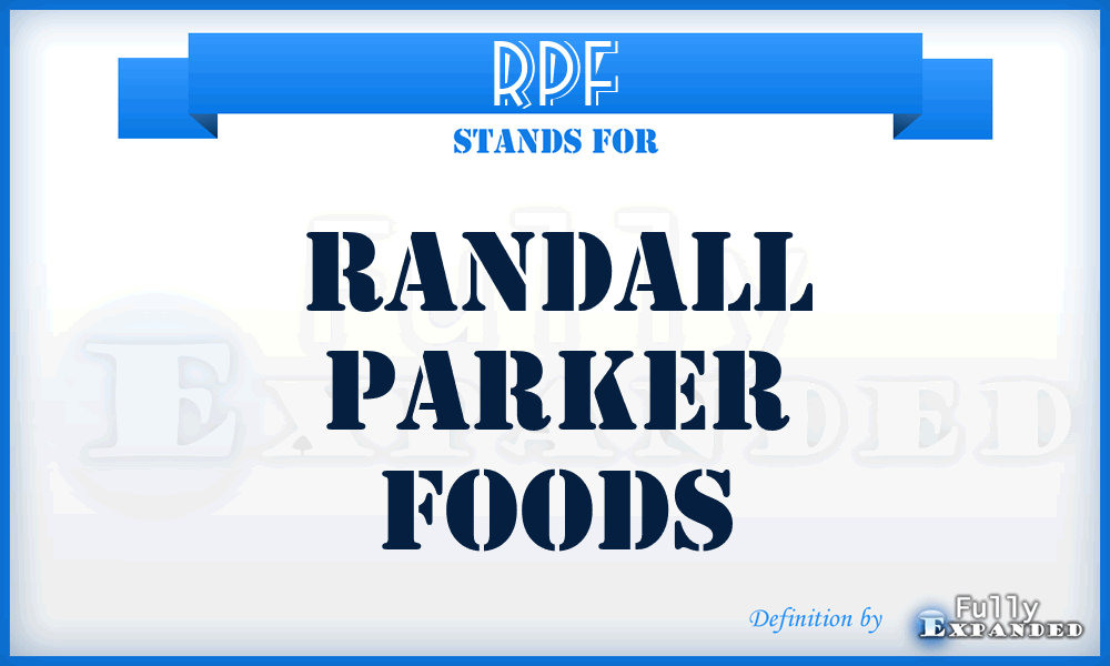 RPF - Randall Parker Foods