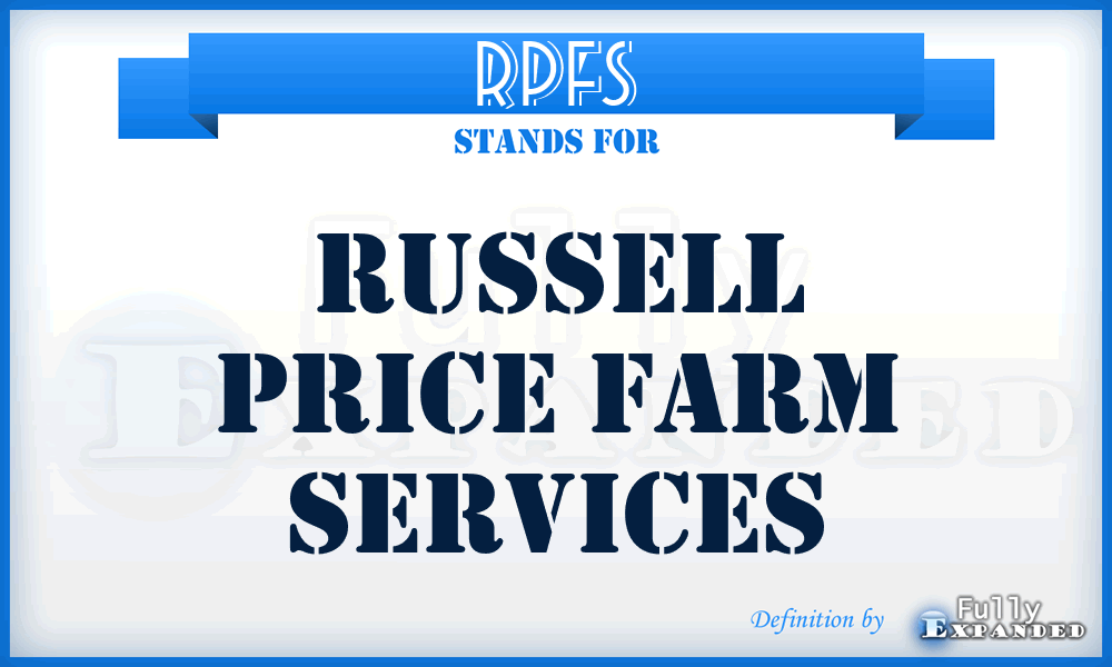 RPFS - Russell Price Farm Services