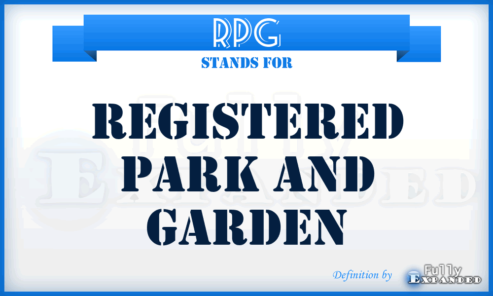 RPG - Registered Park and Garden