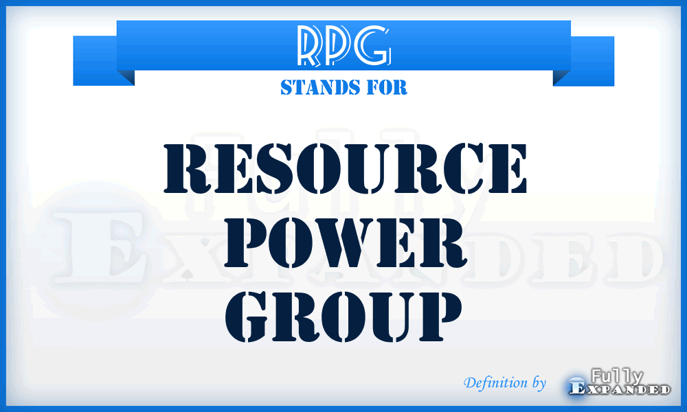 RPG - Resource Power Group