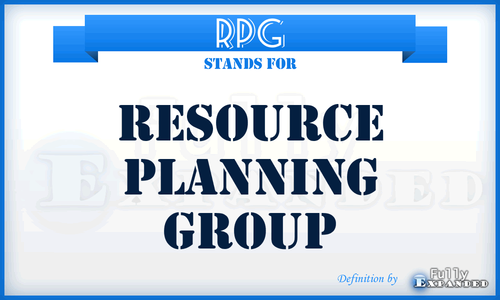 RPG - Resource Planning Group