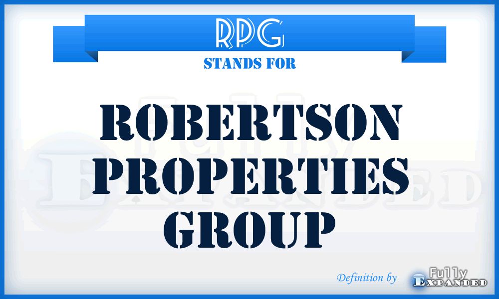 RPG - Robertson Properties Group