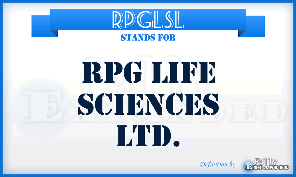RPGLSL - RPG Life Sciences Ltd.