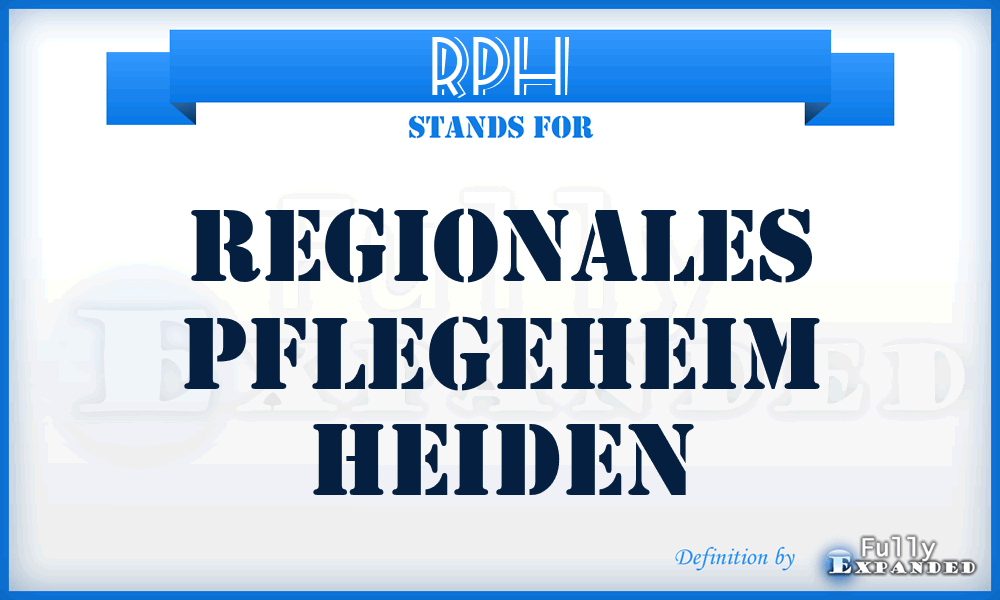 RPH - Regionales Pflegeheim Heiden