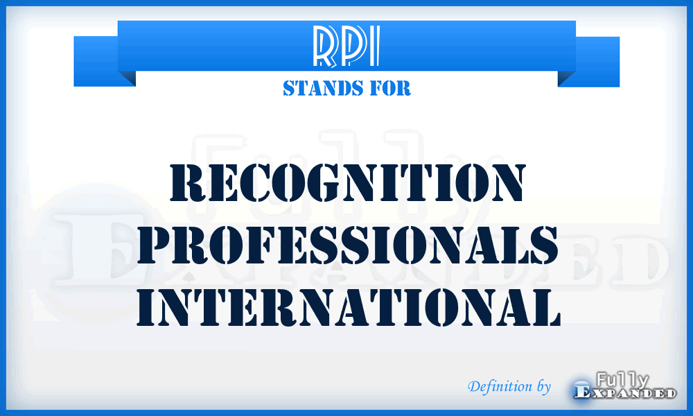 RPI - Recognition Professionals International