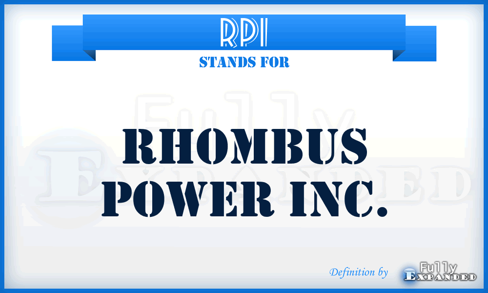 RPI - Rhombus Power Inc.