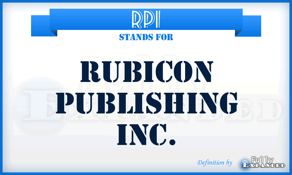 RPI - Rubicon Publishing Inc.