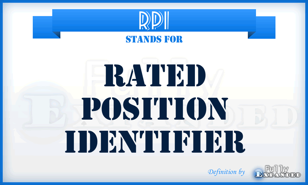 RPI - rated position identifier