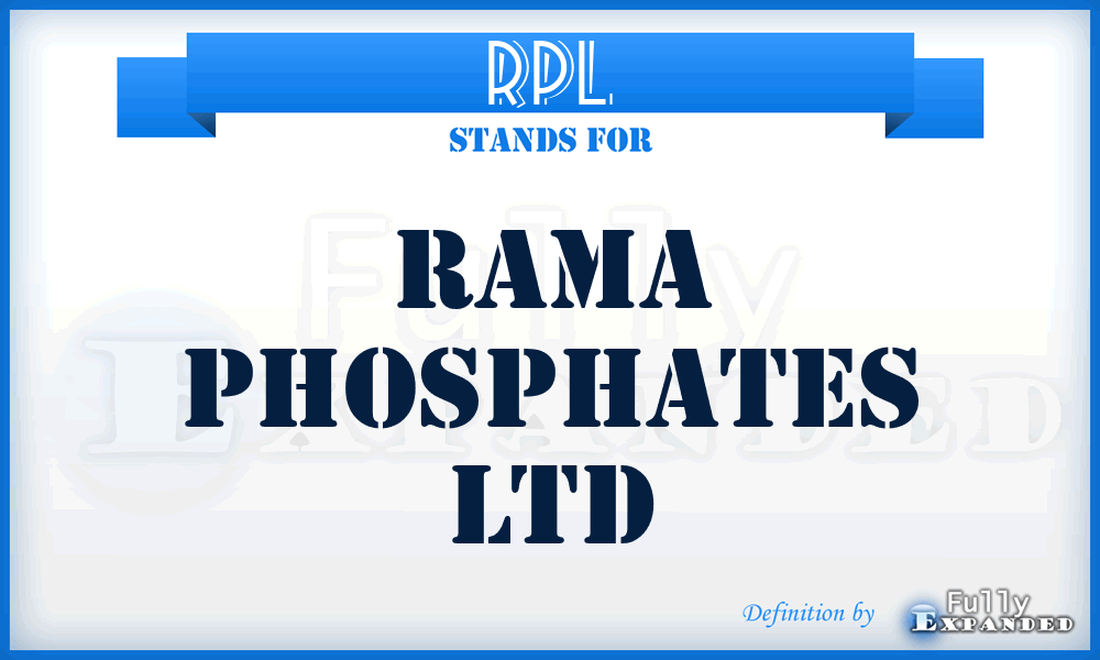 RPL - Rama Phosphates Ltd