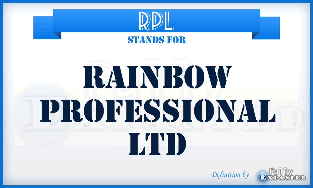 RPL - Rainbow Professional Ltd