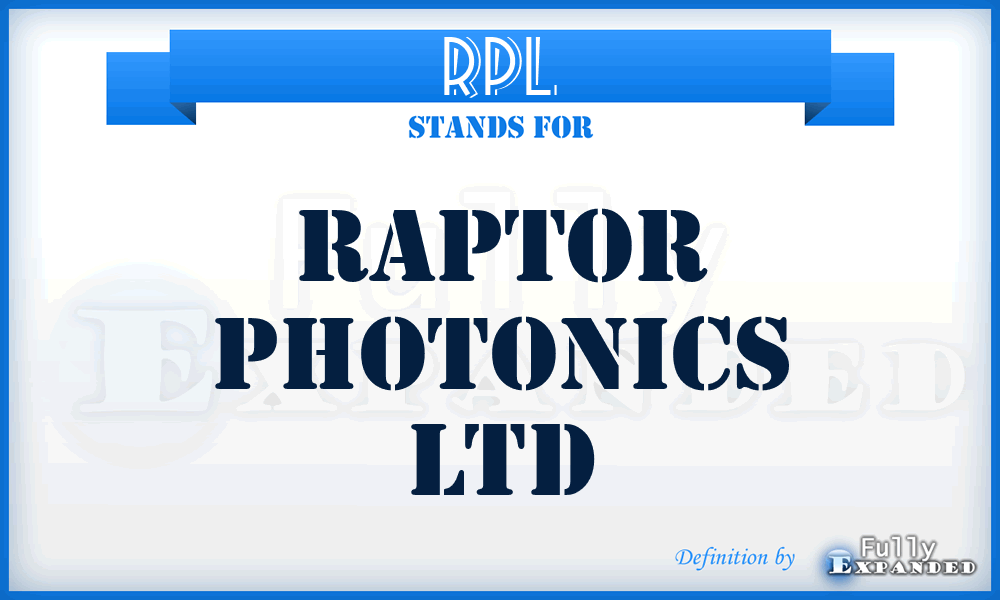 RPL - Raptor Photonics Ltd