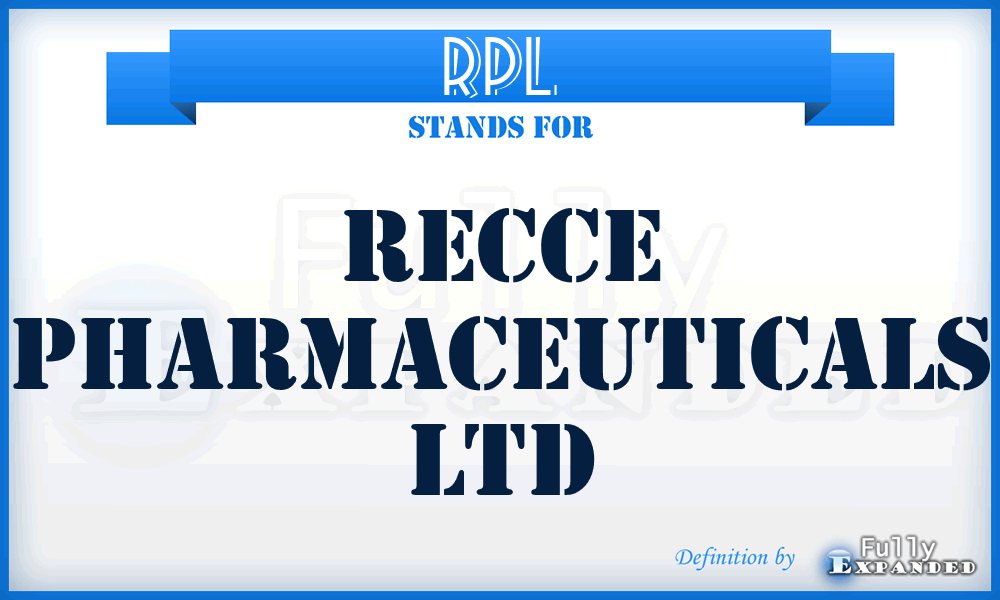 RPL - Recce Pharmaceuticals Ltd