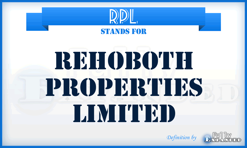 RPL - Rehoboth Properties Limited