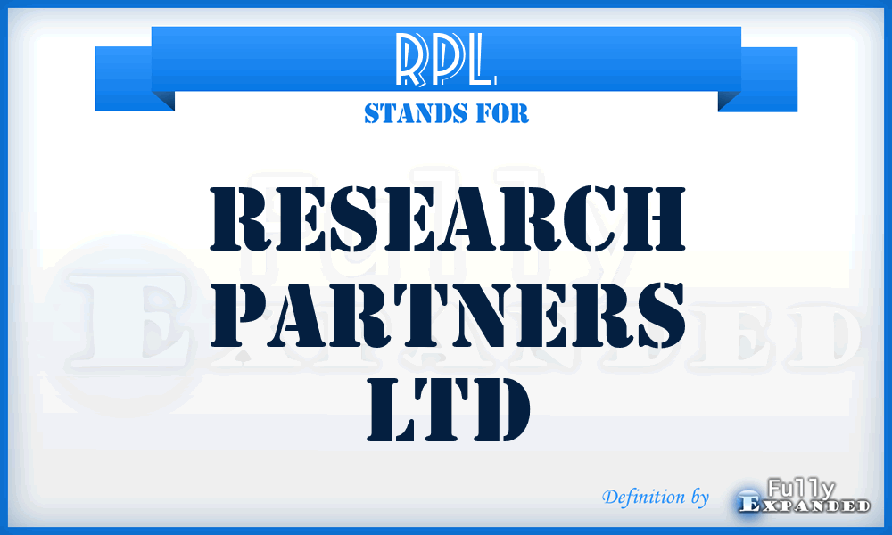 RPL - Research Partners Ltd