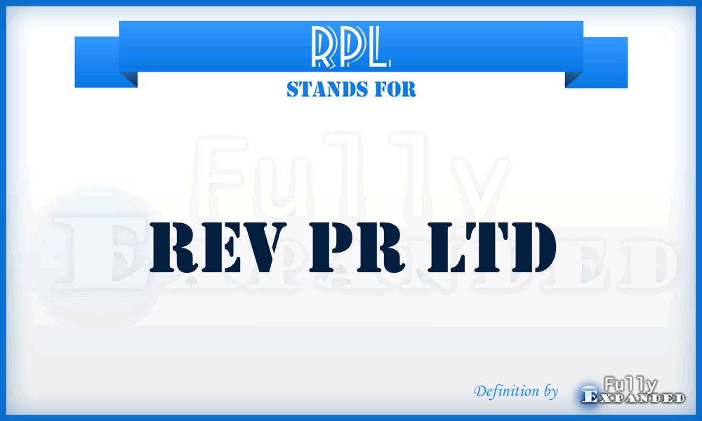 RPL - Rev Pr Ltd