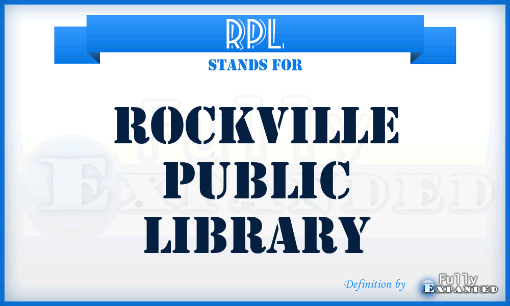 RPL - Rockville Public Library