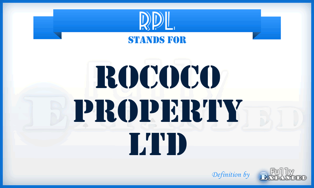RPL - Rococo Property Ltd