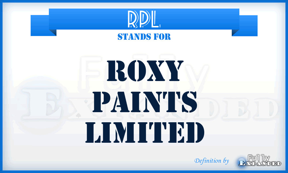 RPL - Roxy Paints Limited