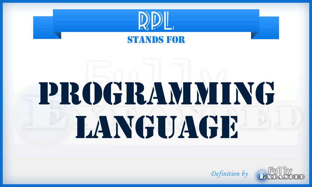 RPL - programming language