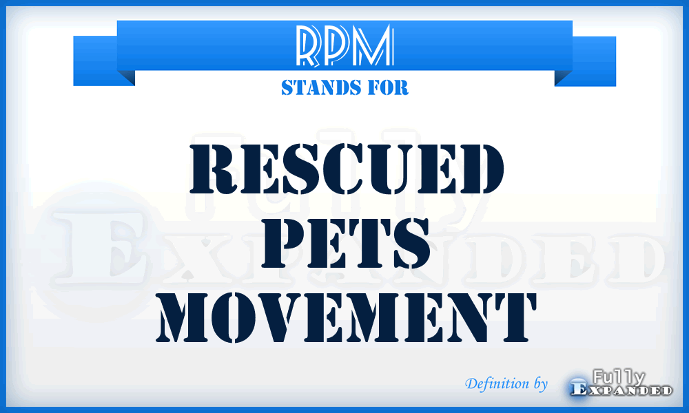 RPM - Rescued Pets Movement
