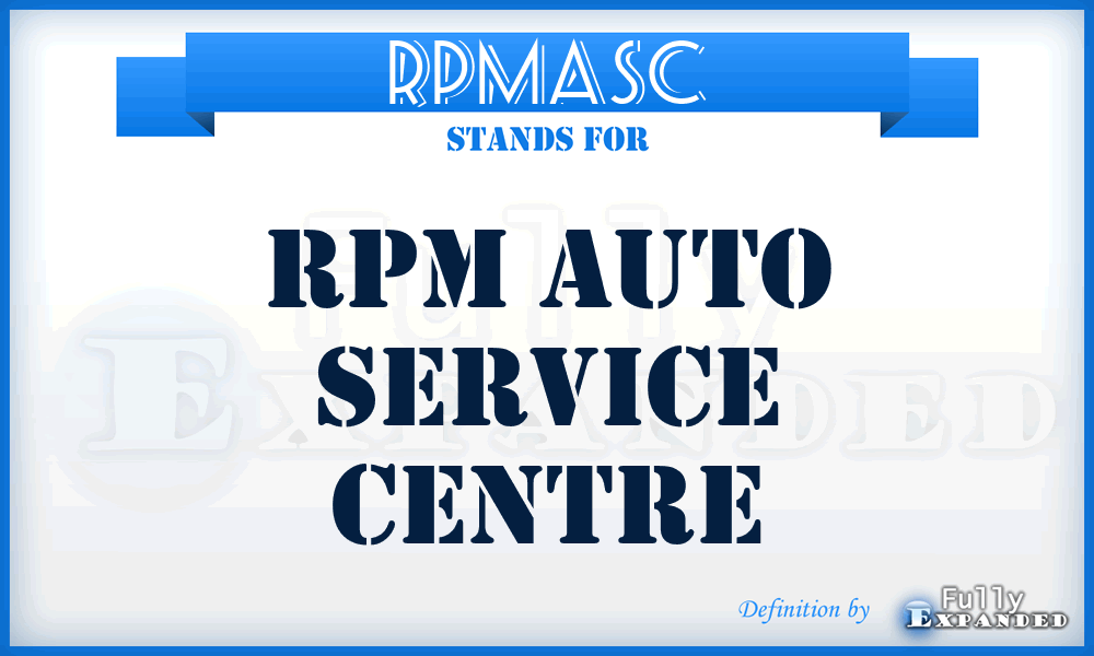 RPMASC - RPM Auto Service Centre