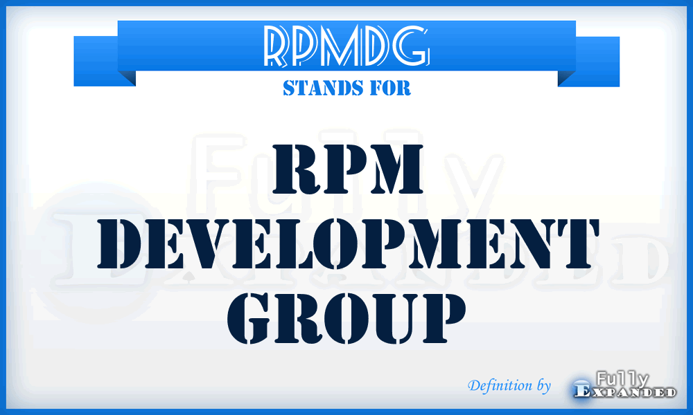 RPMDG - RPM Development Group