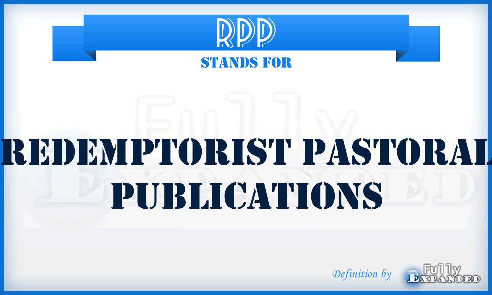 RPP - Redemptorist Pastoral Publications