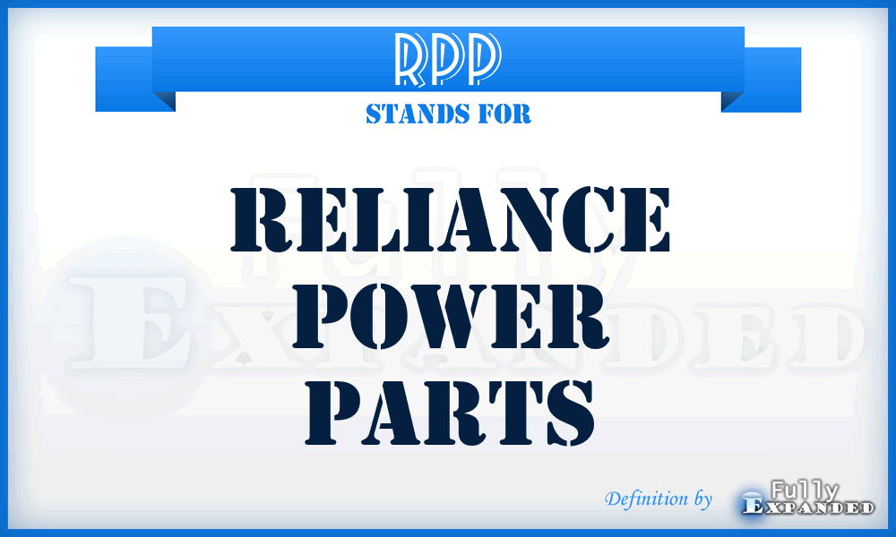 RPP - Reliance Power Parts
