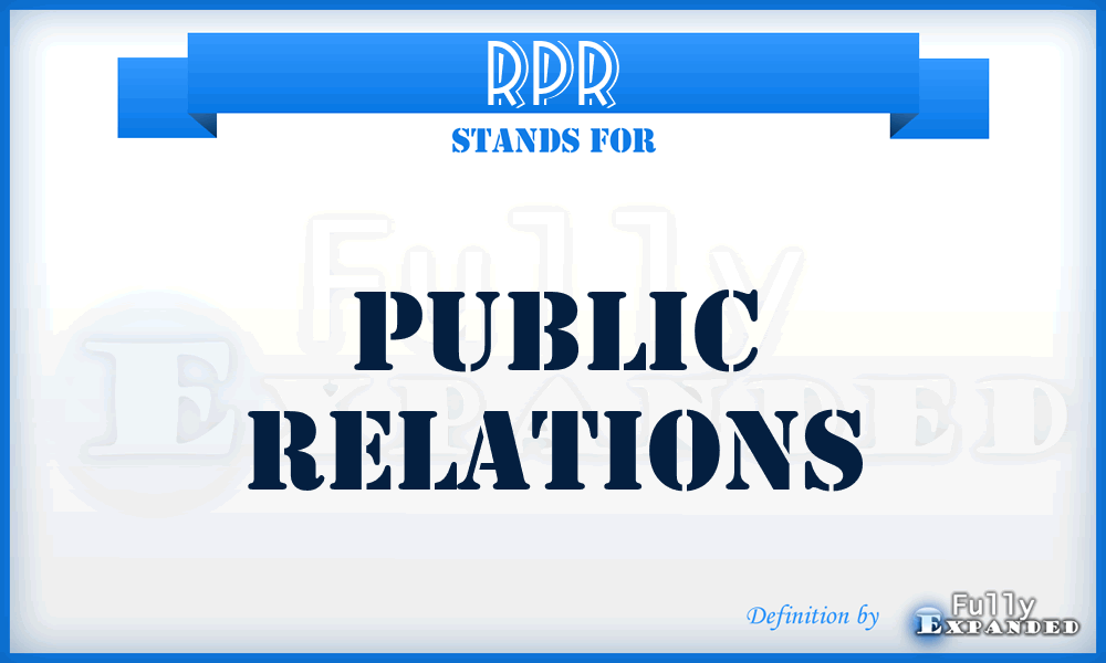 RPR - Public Relations