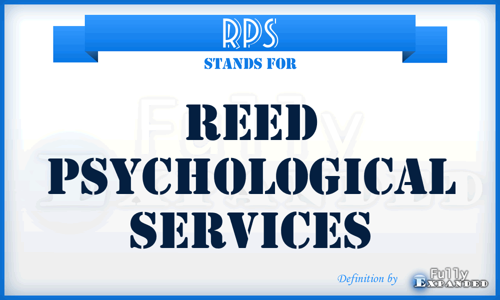 RPS - Reed Psychological Services