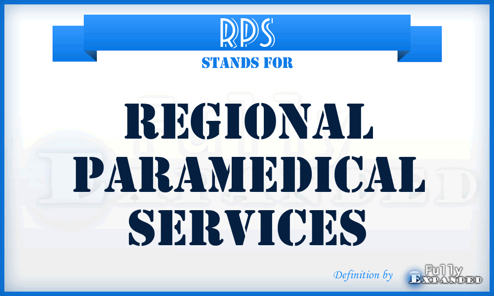 RPS - Regional Paramedical Services