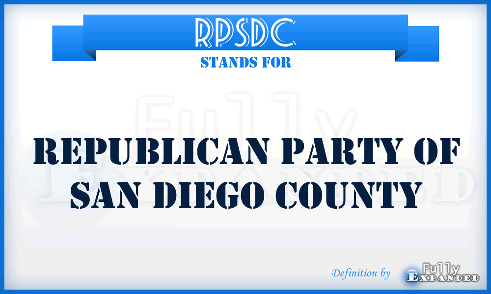 RPSDC - Republican Party of San Diego County