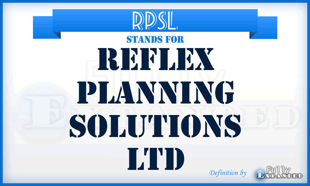 RPSL - Reflex Planning Solutions Ltd