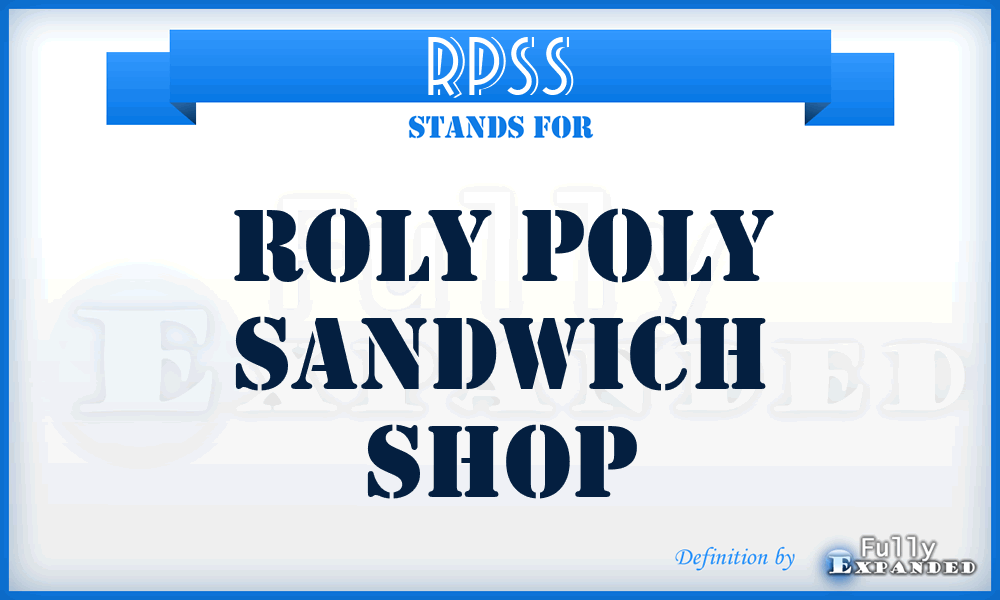 RPSS - Roly Poly Sandwich Shop