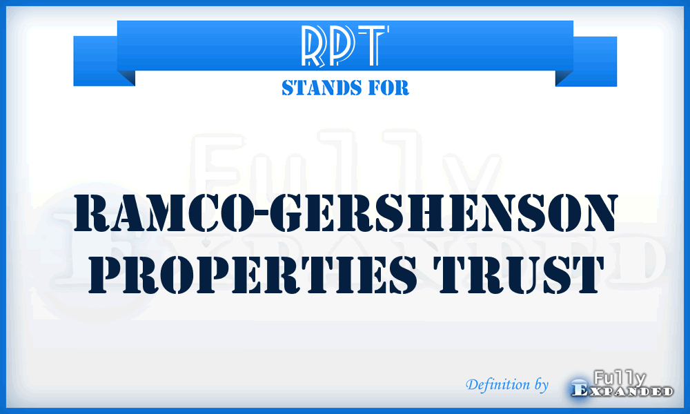 RPT - Ramco-Gershenson Properties Trust