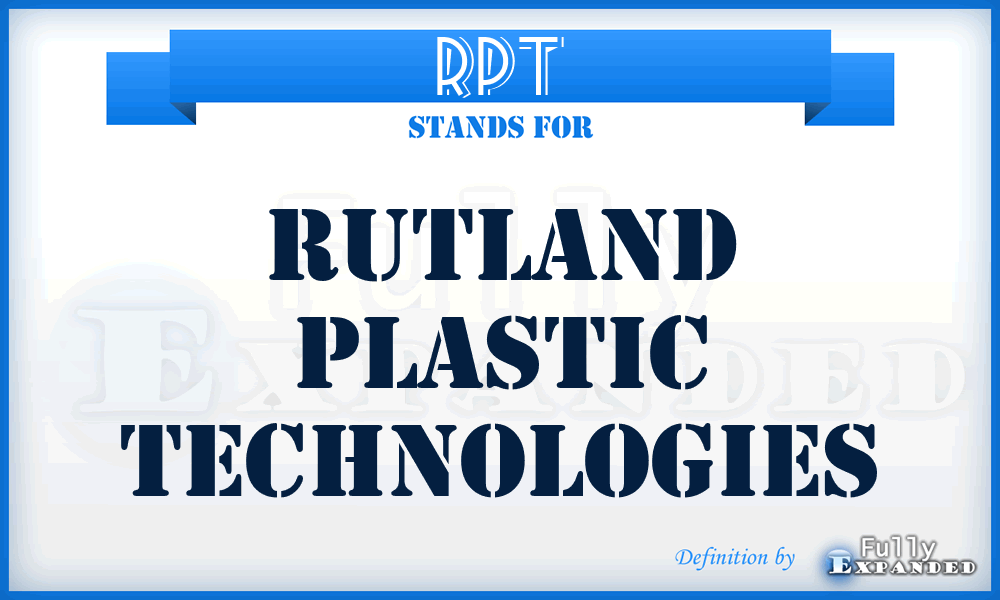 RPT - Rutland Plastic Technologies